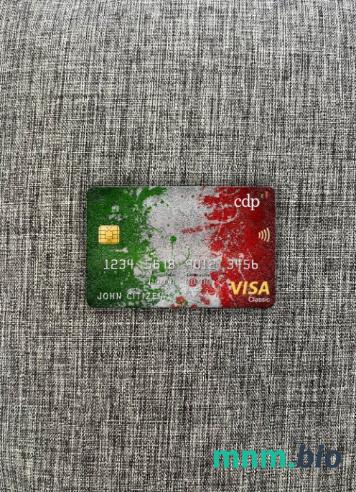 Italy Cassa Depositi e Prestiti bank visa classic card wygląd fotograficzny skan PSD + zdjęcie